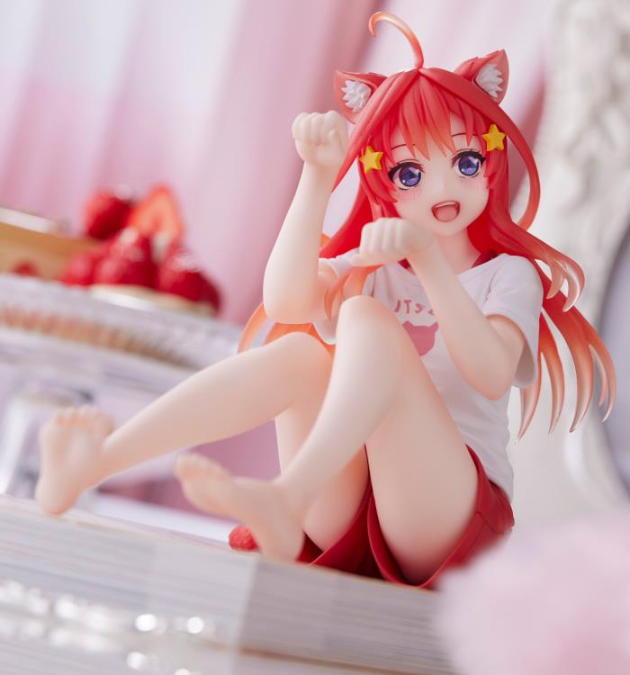 The Quintessential Quintuplets Desktop Cute Itsuki Nakano (Newly Written Cat Roomwear Ver.) Figure