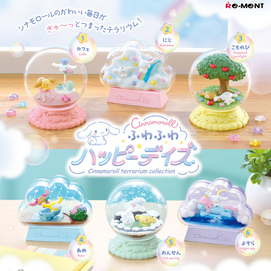 Re-Ment Cinnamoroll Terrarium Collection Fluffy Happy Days