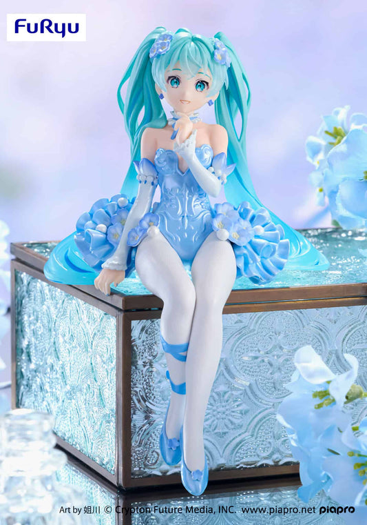 Hatsune Miku Noodle Stopper Figure -Flower Fairy Nemophila Pail Blue Color ver.-