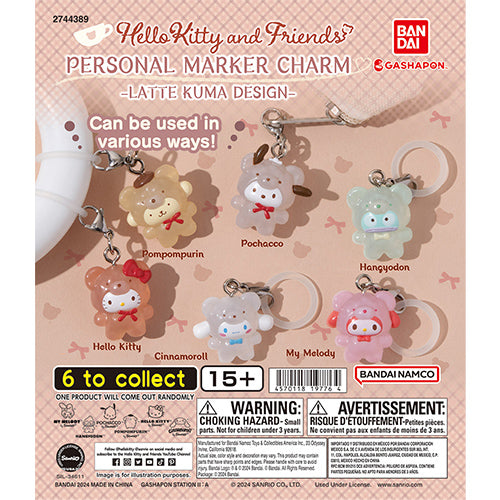 Sanrio Characters Mejirushi Accessory~Late Bear Design~ Gashapon